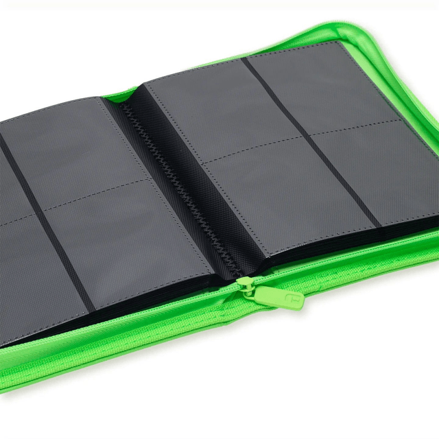 Vault X Neon Green 4 Pocket Zip Binder