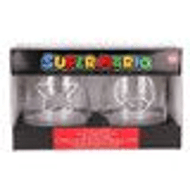 Super Mario: Crystal Glasses 2-Pack