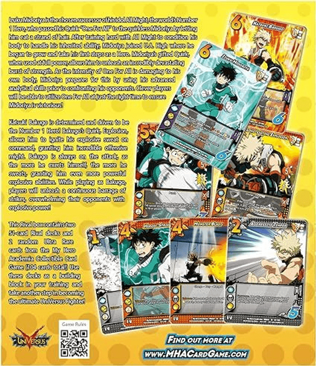 My Hero Academia Card Game: Izuku Midoriya vs Katsuki Bakugo 2-Play Rival Deck
