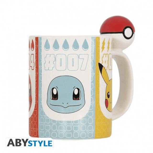 Pokemon: Kanto Starters Mug with Pokeball 3D Handle