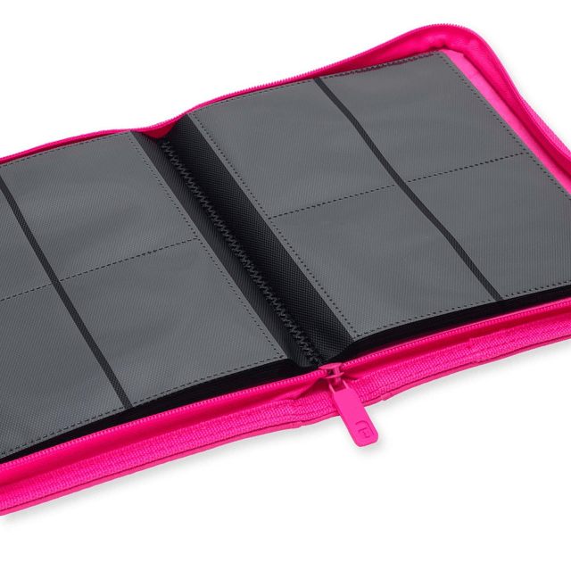 Vault X Neon Pink 4 Pocket Zip Binder