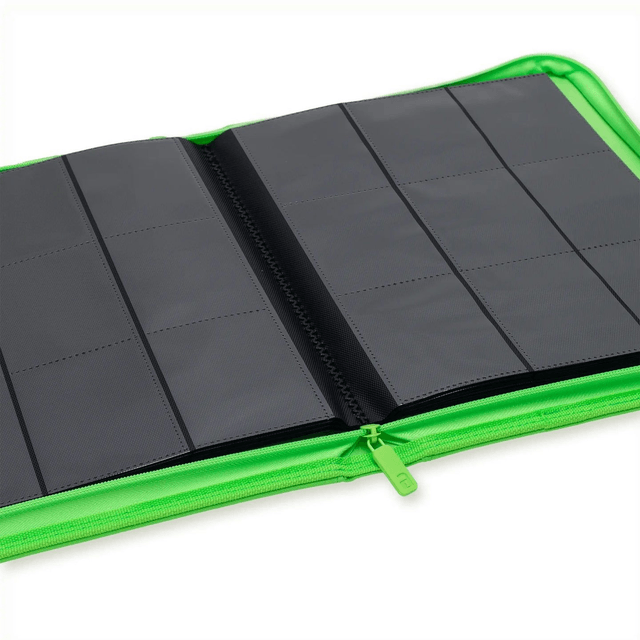 Vault X Neon Green 9 Pocket Zip Binder