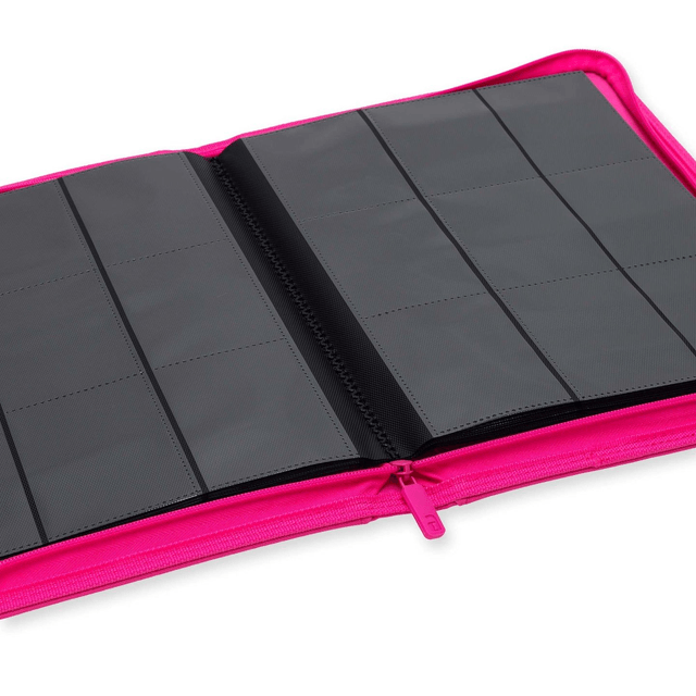 Vault X Neon Pink 9 Pocket Zip Binder