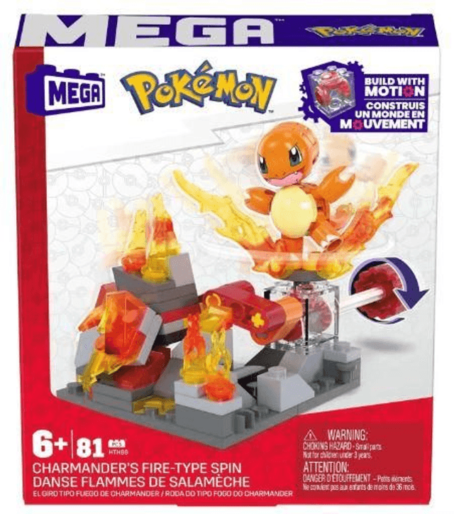 Pokemon: Charmander's Fire Type Spin Mega Construx