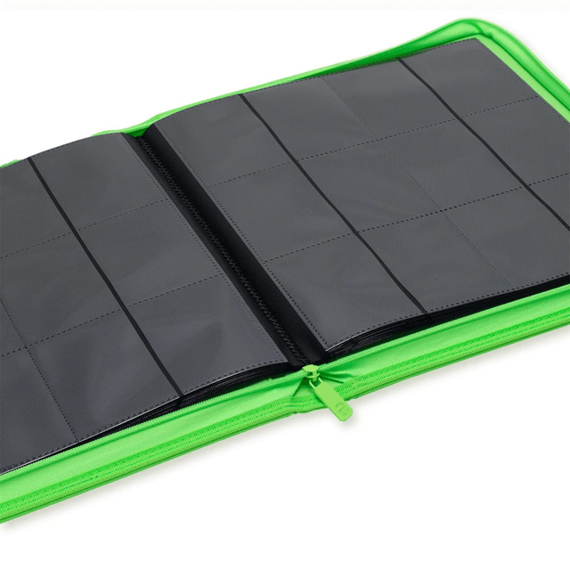 Vault X Neon Green 12 Pocket Zip Binder