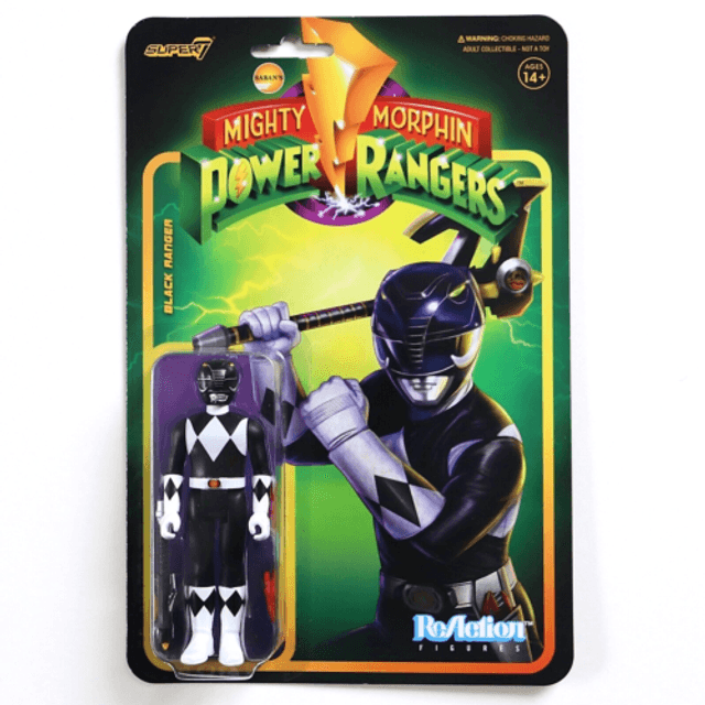 Mighty Morphin&#039; Power Rangers: Black Ranger ReAction Figure