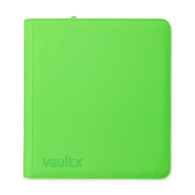 Vault X Neon Green 12 Pocket Zip Binder