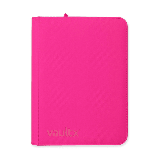 Vault X Neon Pink 9 Pocket Zip Binder