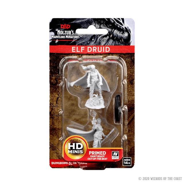 Dungeons &amp; Dragons: Elf Druid Unpainted Miniature