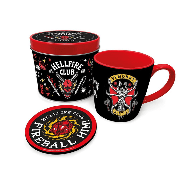 Stranger Things: Hellfire Club Gift Set Mug &amp; Coaster In Keepsake Tin