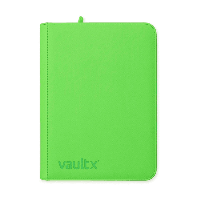 Vault X Neon Green 9 Pocket Zip Binder