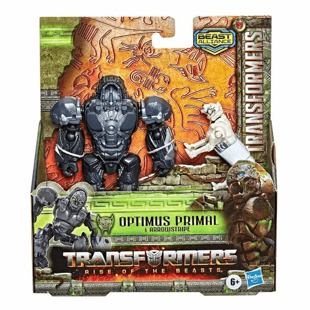 Transformers: Rise of the Beasts Beast Alliance Weaponizer Action Figure 2-Pack Optimus Primal &amp; Arrowstripe 