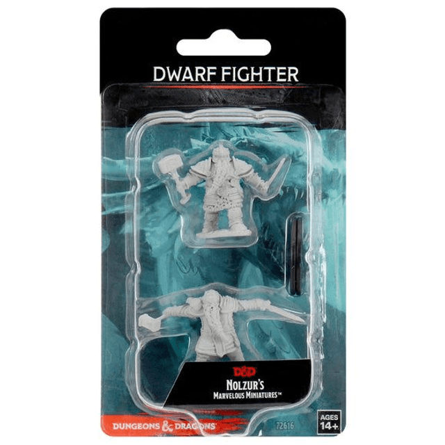 Dungeons &amp; Dragons: Dwarf Fighter Unpainted Miniature