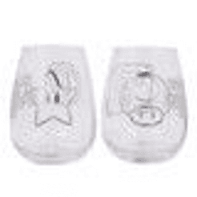 Super Mario: Crystal Glasses 2-Pack